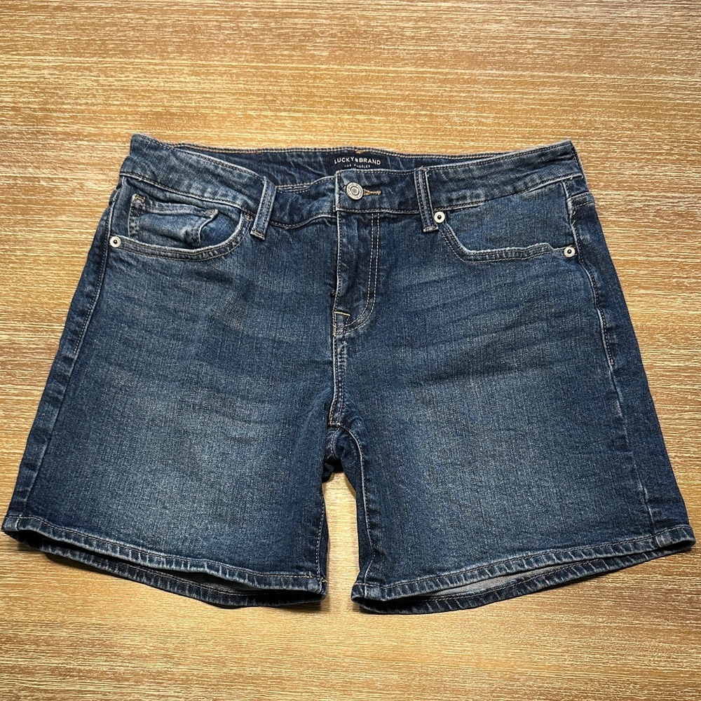 Lucky Brand The Roll Up Classic Mid-Rise Denim Shorts Size 6 / 28